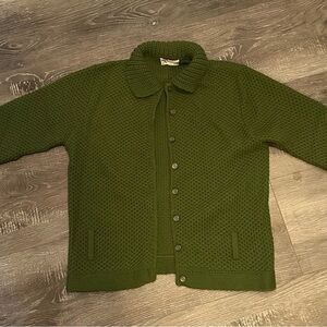 Beautiful Vintage Women’s Rosanna Olive Cardigan Sweater